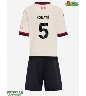 Liverpool Ibrahima Konate #5 Bortaställ Barn 2025-26 Kortärmad (+ Korta byxor)